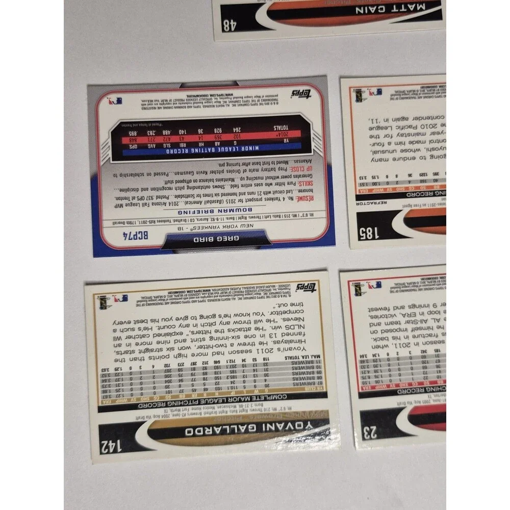 Lot of five 2012 Topps Chrome baseball cards.Includes:Tsuyoshi Wada Refractor